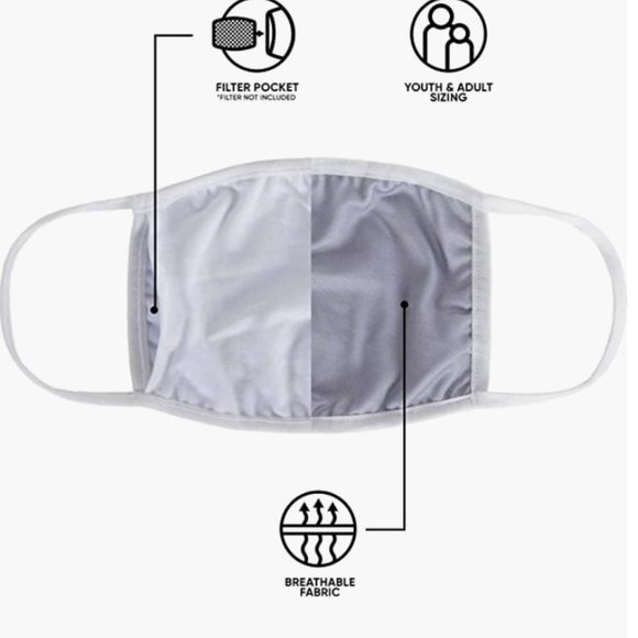 [NWT]  TWO PACKS (6) Licensed Ohio State Buckeyes Face Coverings Adult Size - Picture 9 of 9